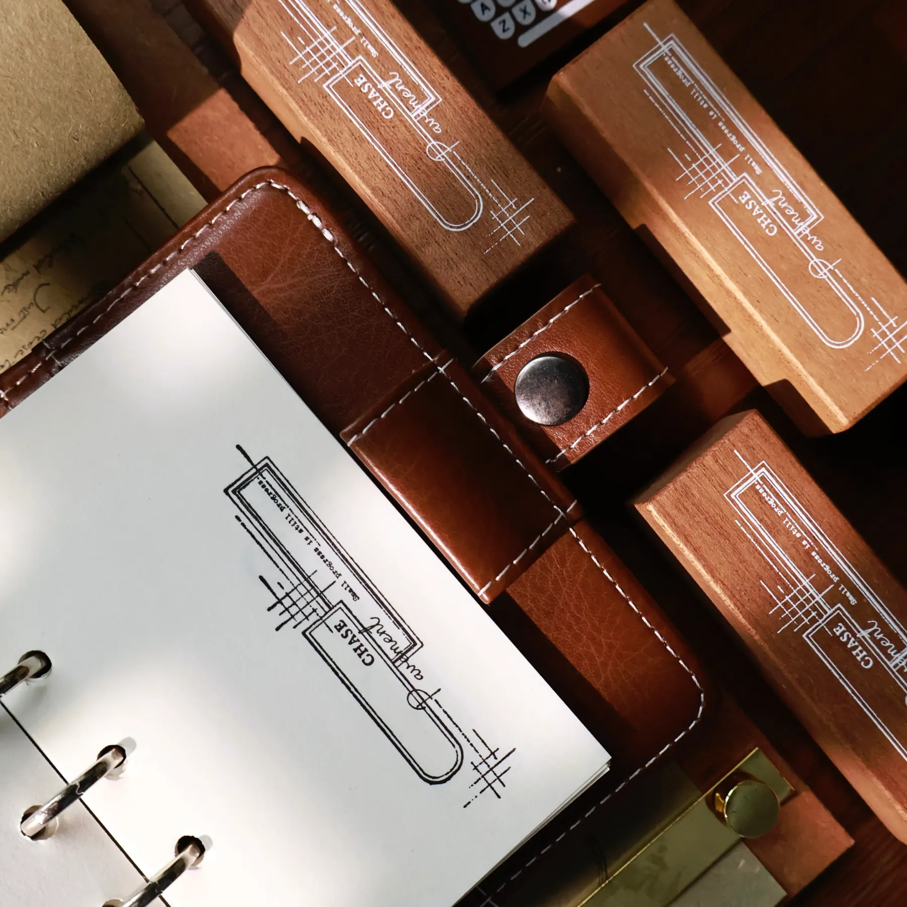 YIER Studio Basic lines Wood Stamp