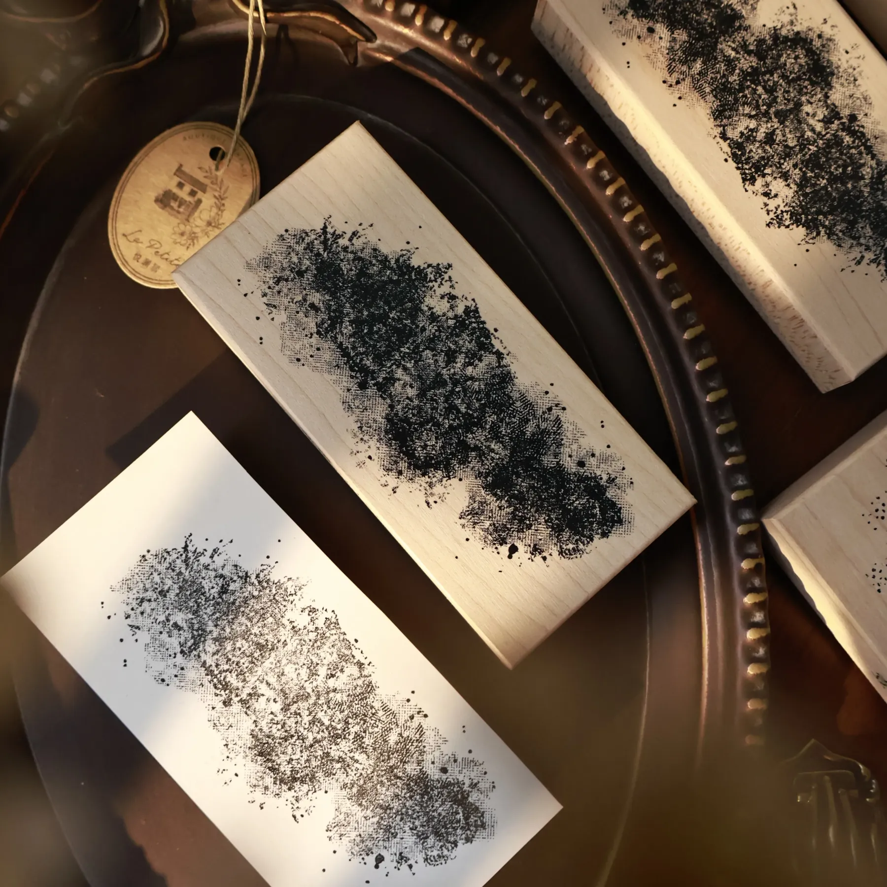 YIER Studio Lines Fog Wood Stamp