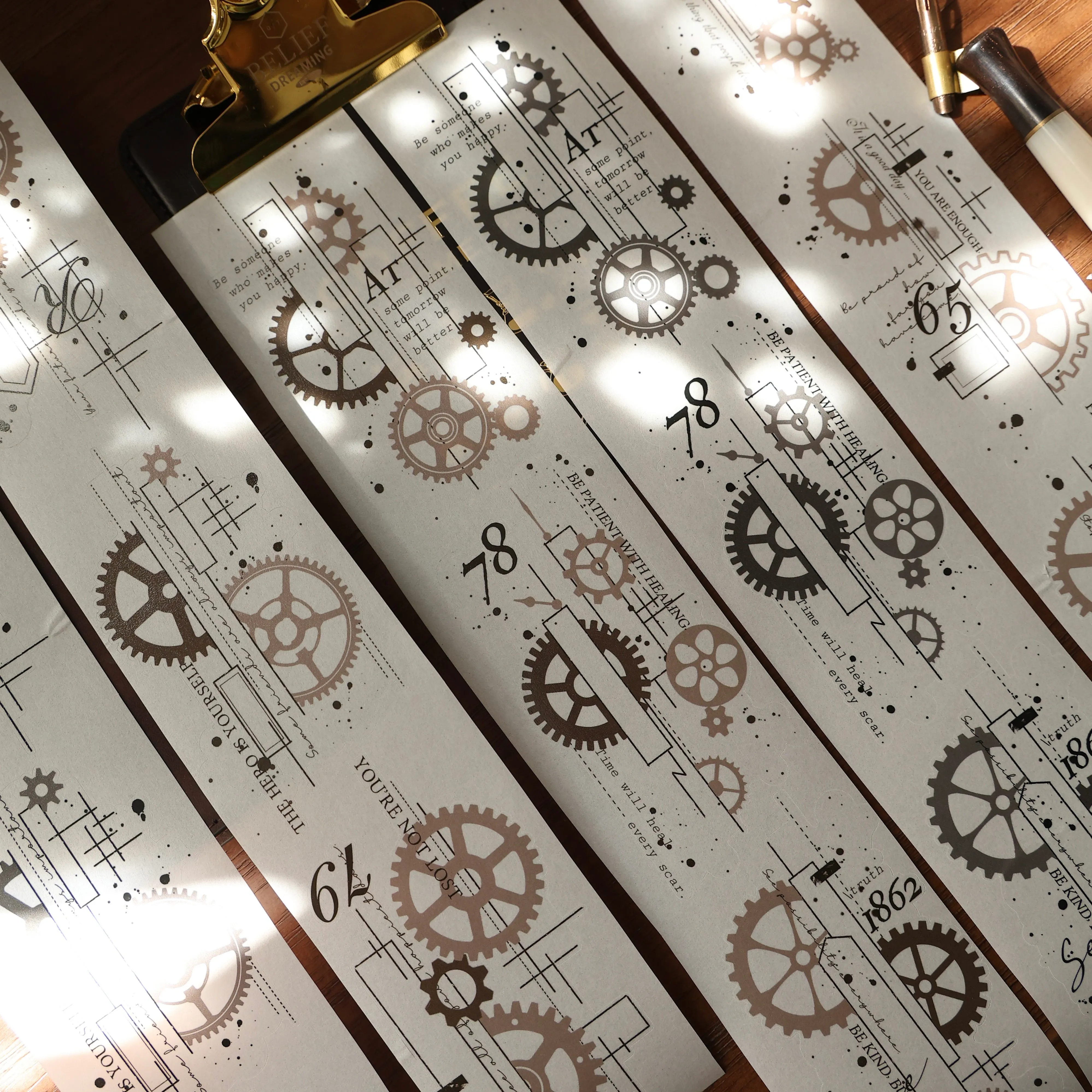 YIER Studio Gear theme PET Washi Tape 2.36*196.85 inch