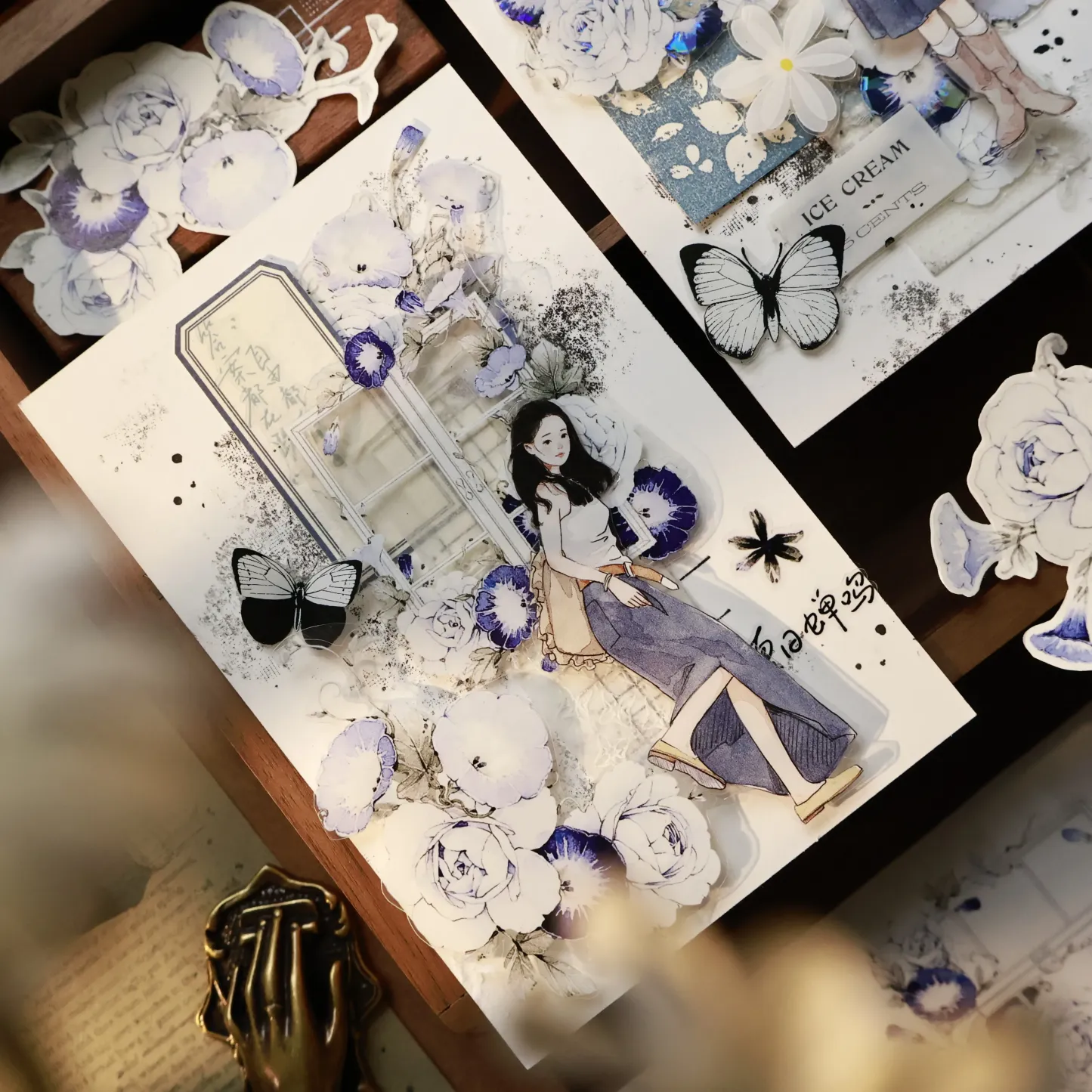 YIER Studio Floral window Washi PET Tape 2.56*78.74 inch