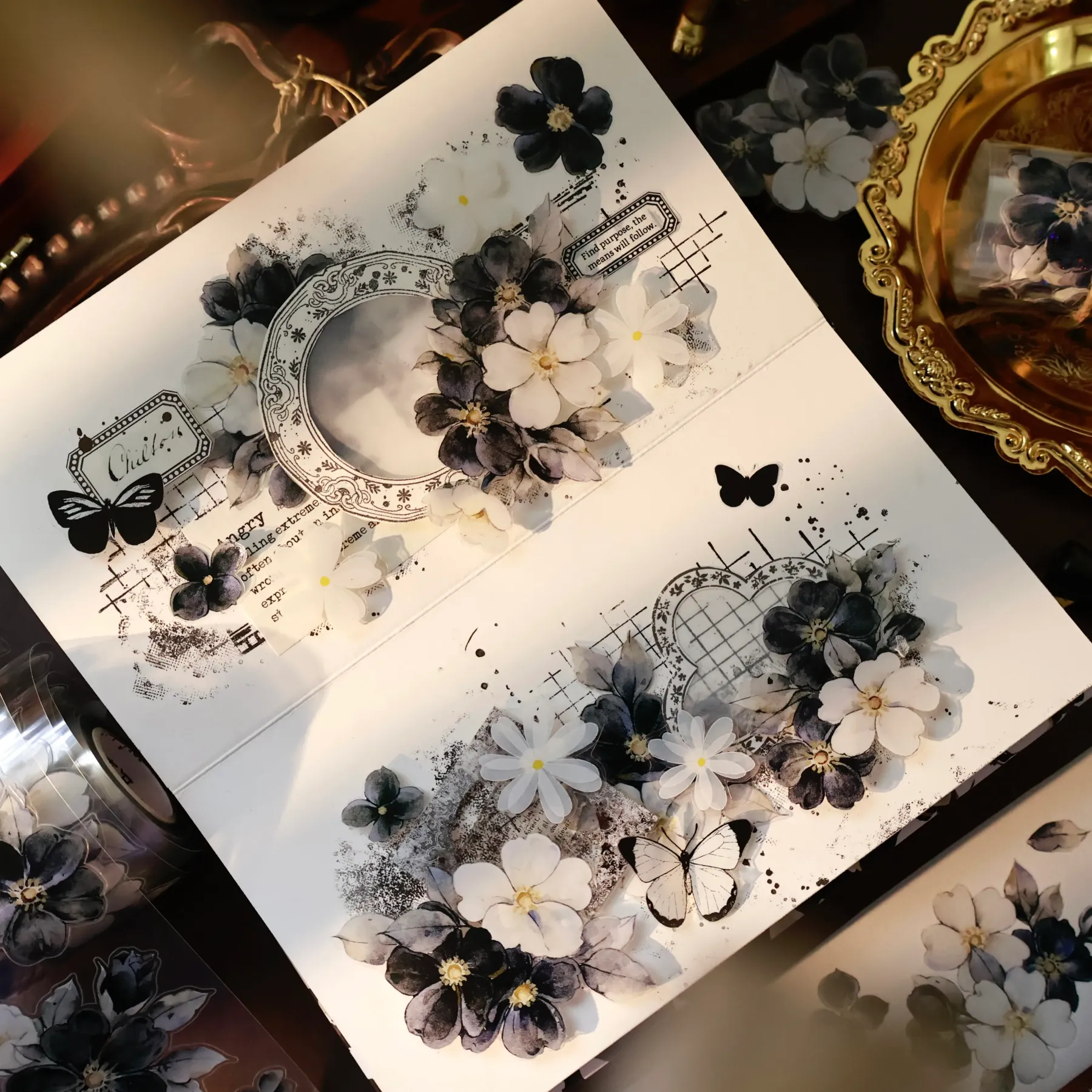 YIER Studio Lines Fog Wood Stamp