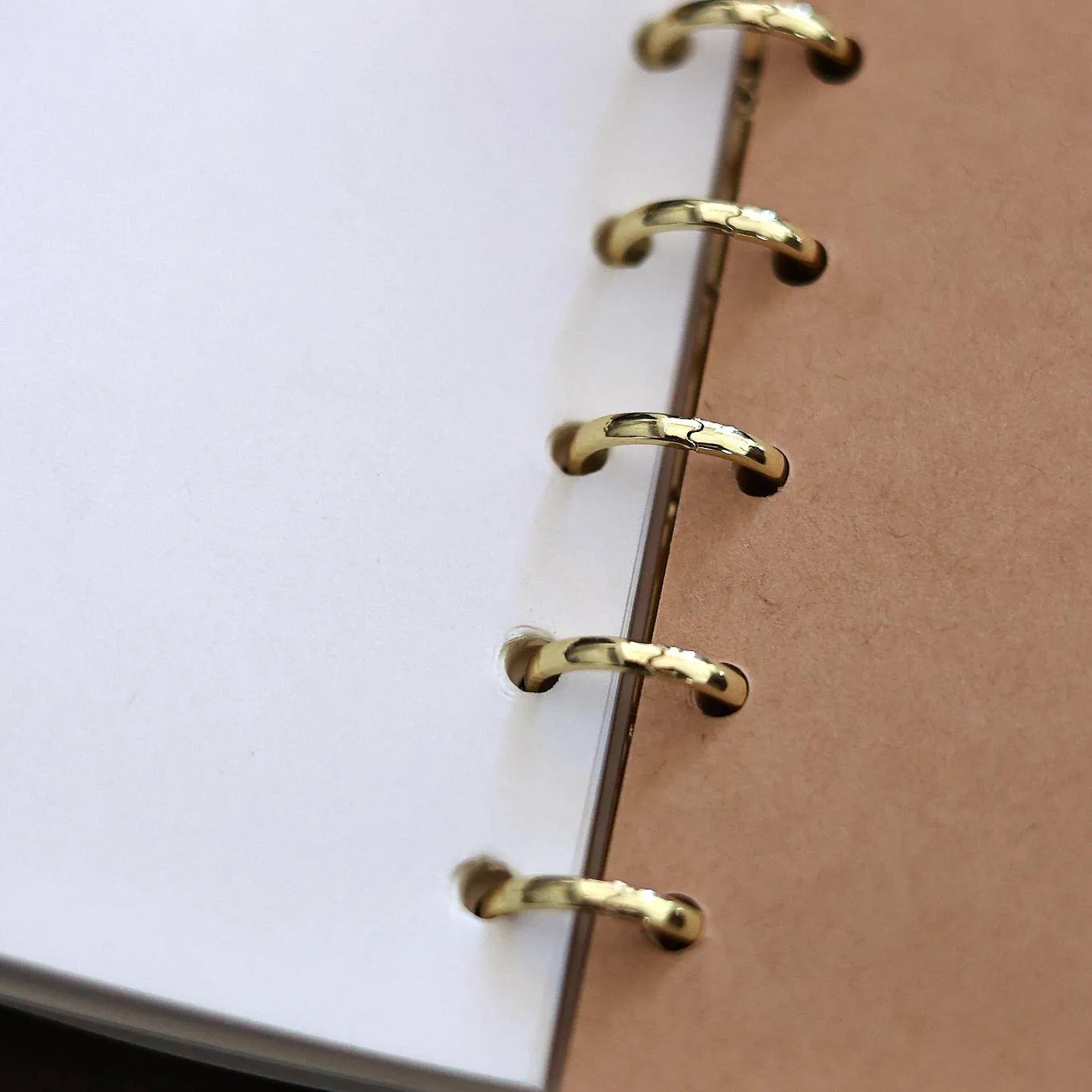 Vintage Genuine Leather M5 Ring Binder Notebook | Pocket Size Refillable Journal with 90 Blank Sheets