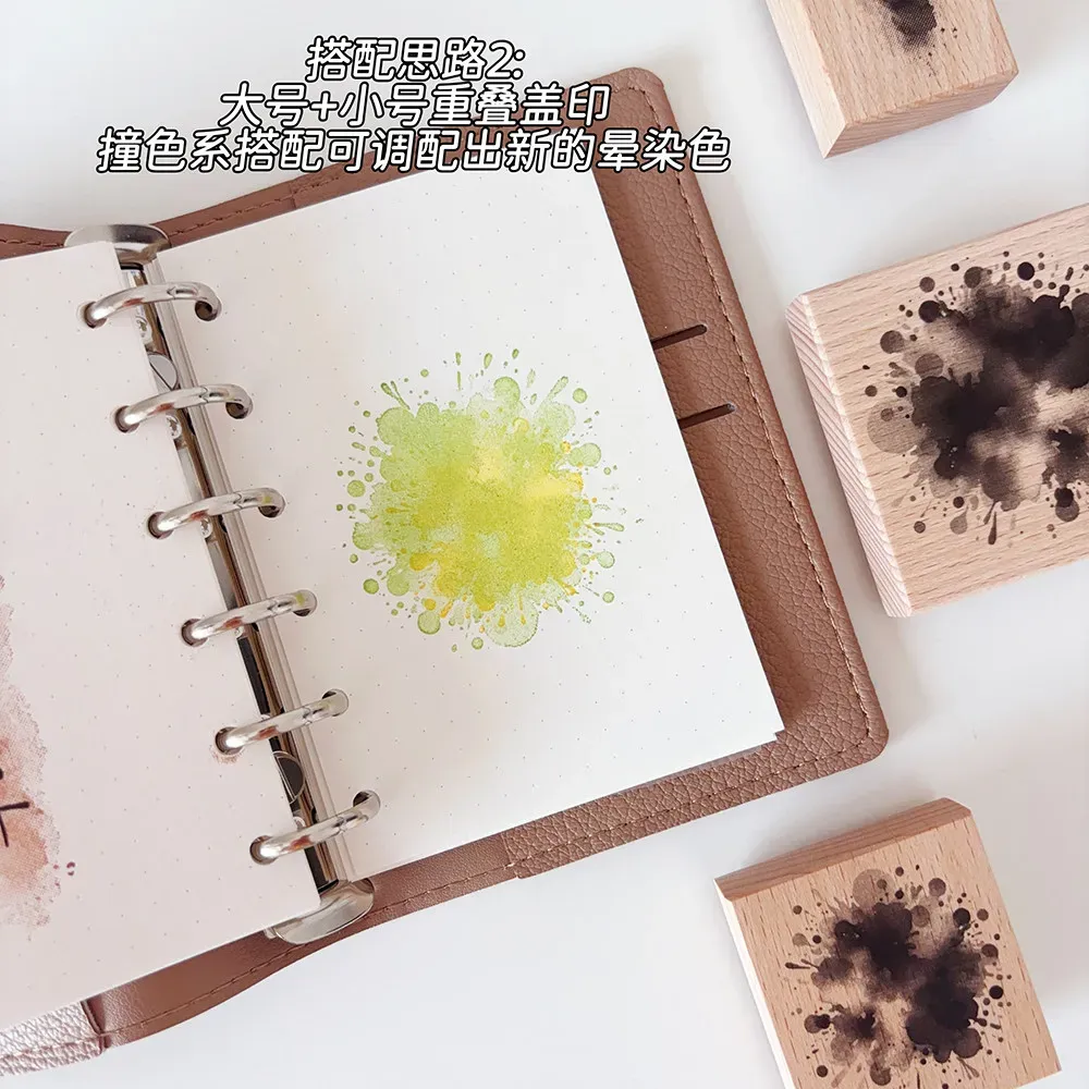 Bold Ink Staining Theme Art Wooden Stamp