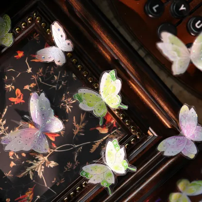 YIER Studio Pre-cut Dreamlike Butterfly PET Tape 2.17*196.85 inch