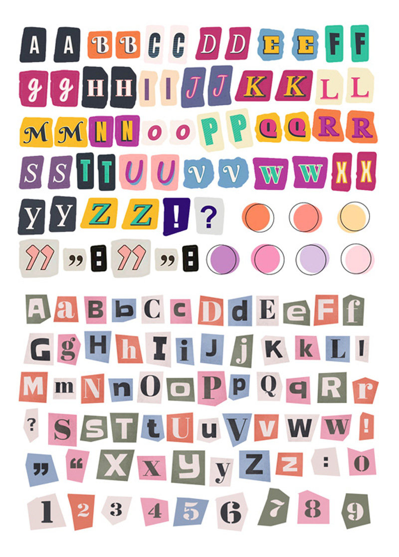 Alphanumeric symbol label stickers
