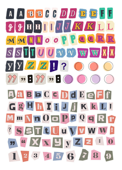 Alphanumeric symbol label stickers