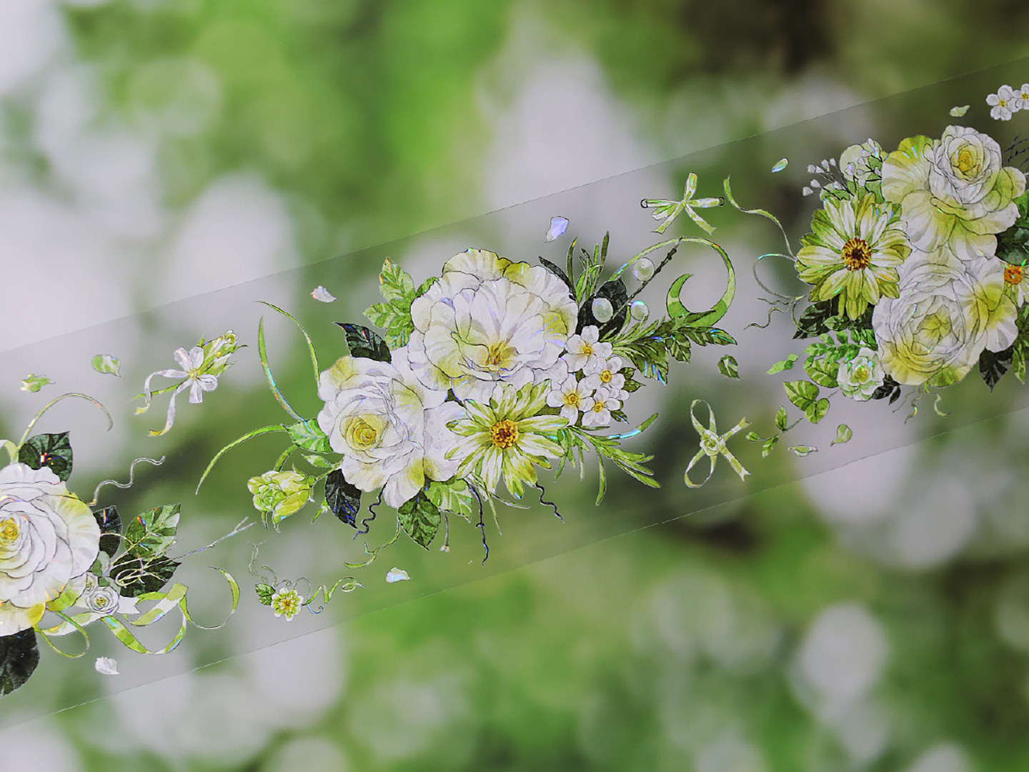 OKMT Floral Theme Shell Light PET Tape