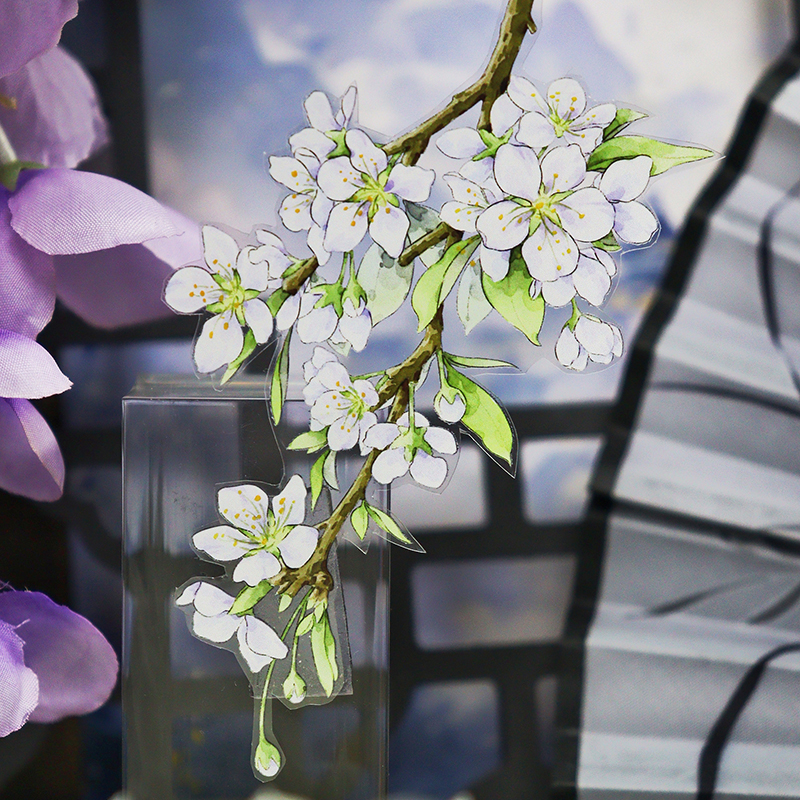 OKMT Studio 60mm/5M White Flower Art Decoration PET Tape