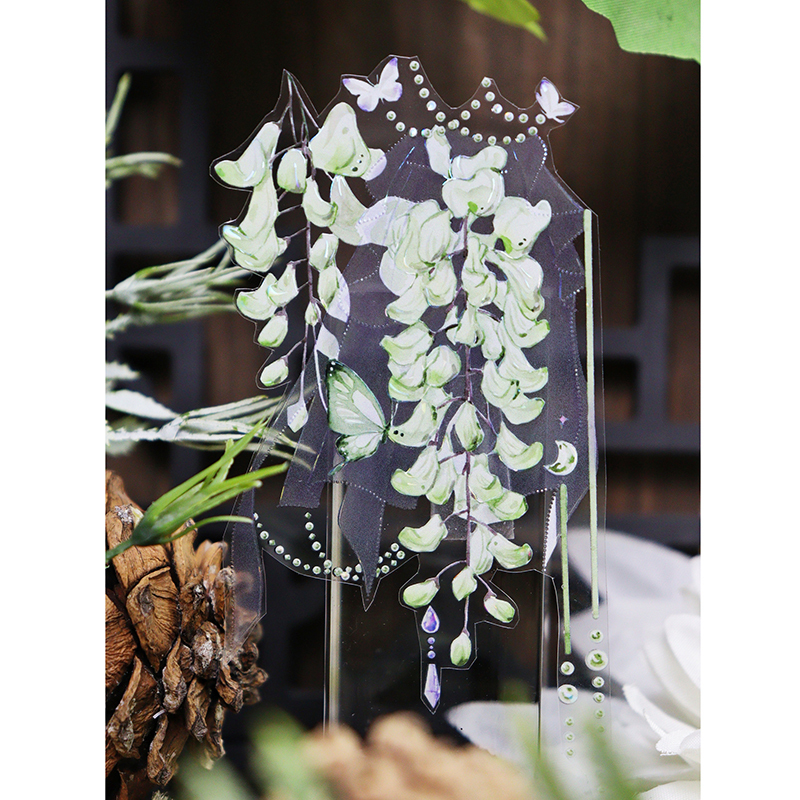 OKMT Studio 60mm/5M Green Flowers PET Tape