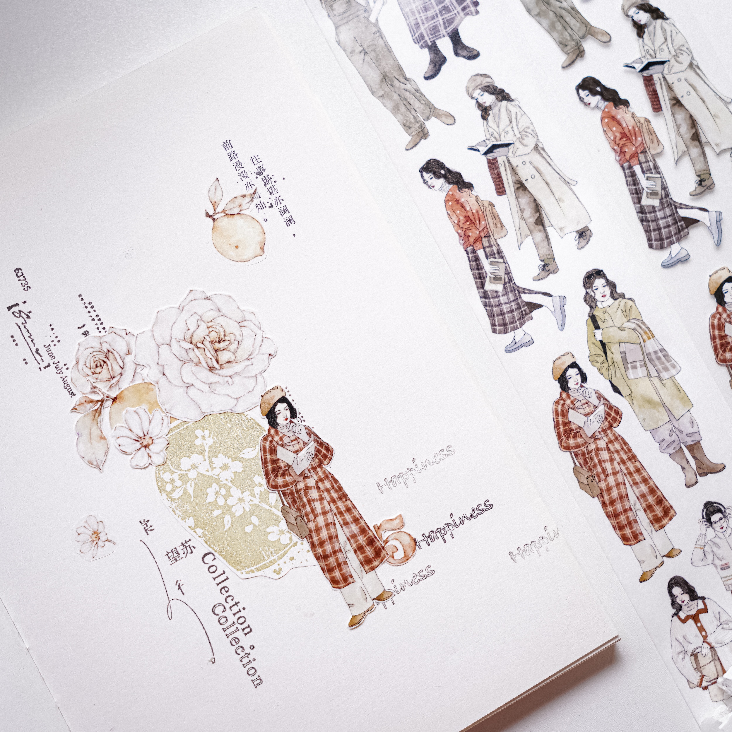 Yuanzi Studio Retro Girl Washi/Pet Tape