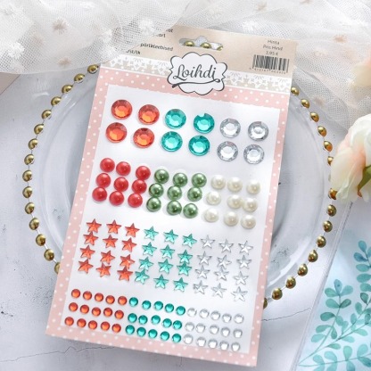 Colorful multi-shaped Acrylic semicircle pearl sticker