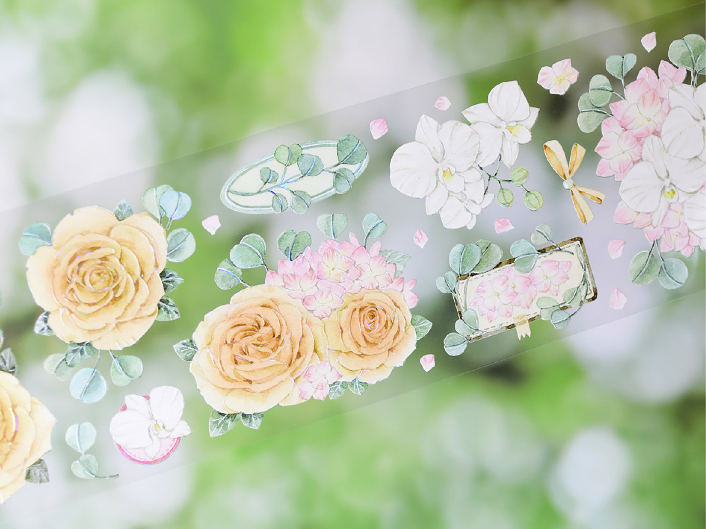 OKMT Floral Theme Shell Light PET Tape