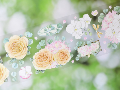 OKMT Floral Theme Shell Light PET Tape