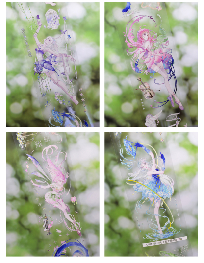 OKMT Floral Figure Multi-Design Shell Pearl Foil PET Washi Tape