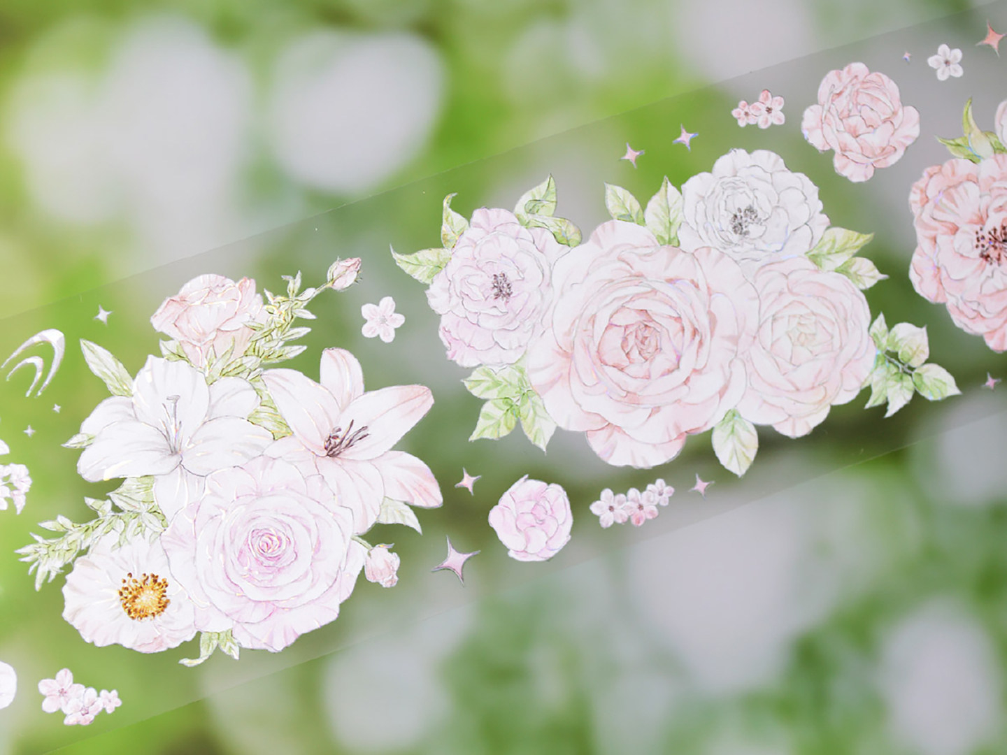 OKMT Floral Theme Shell Light PET Tape