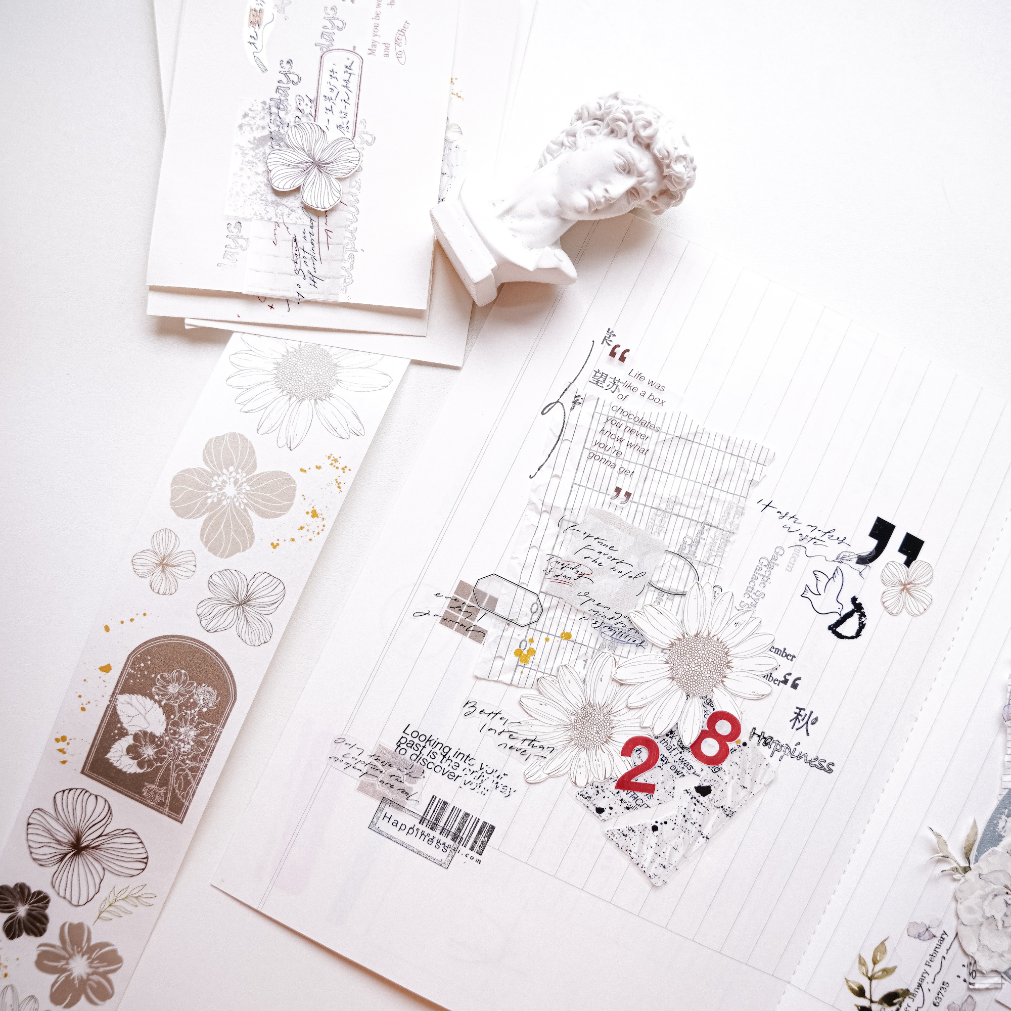 [Copy]Yuanzi Studio Retro Flower Washi/Pet Tape