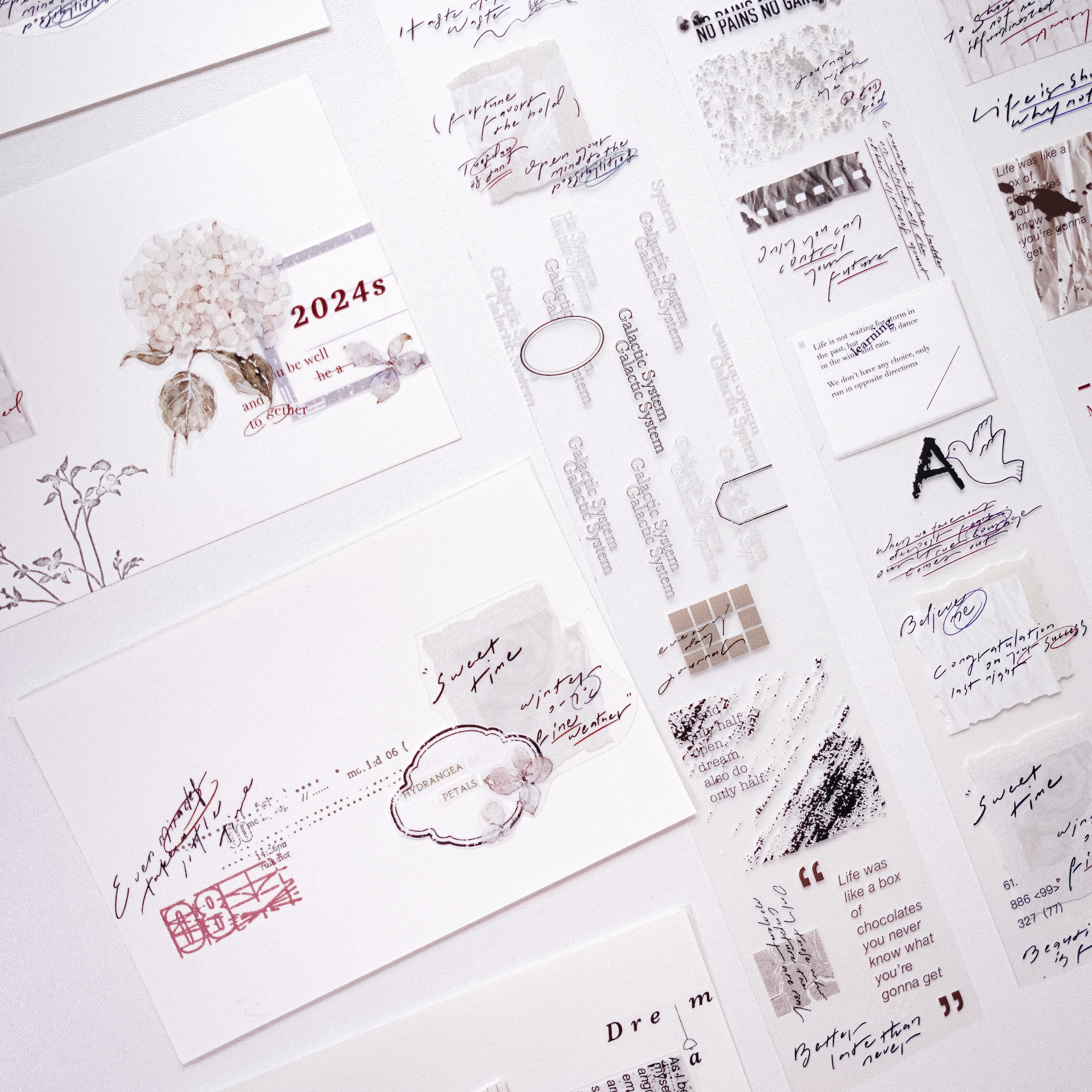 Yuanzi Studio English Sentences Washi/Pet Tape