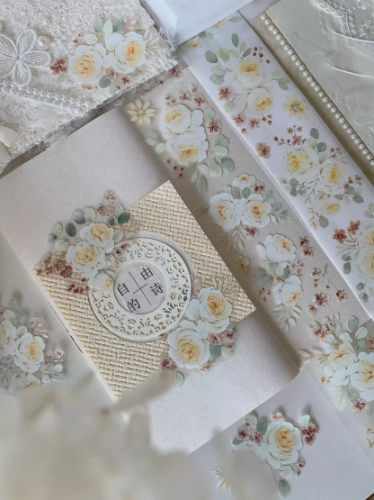 YIER Yellow rose themed PET tape 55mm*500cm