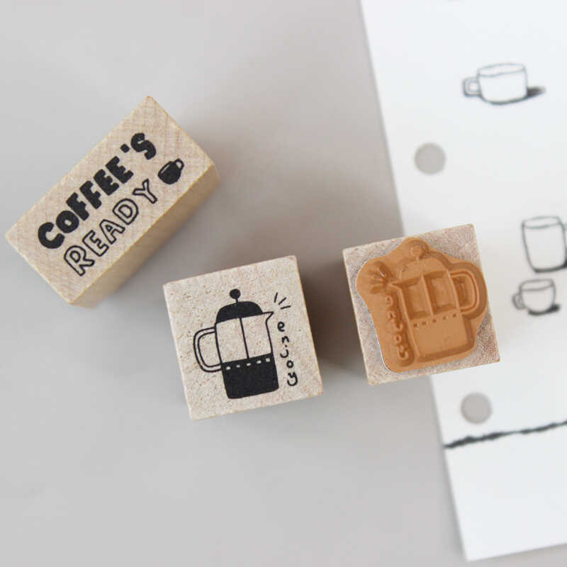 MoodTape Studio Coffee Theme Art Wooden Stamp