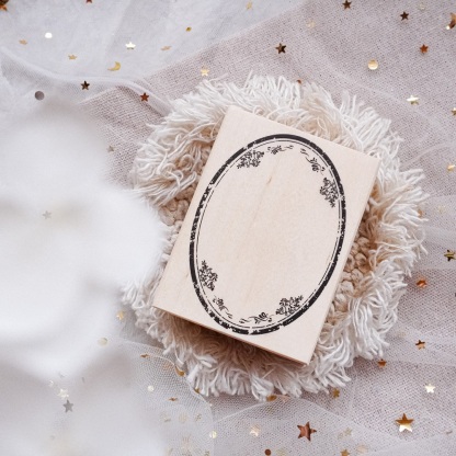 Yuanzi studio Vintage border wood Stamp