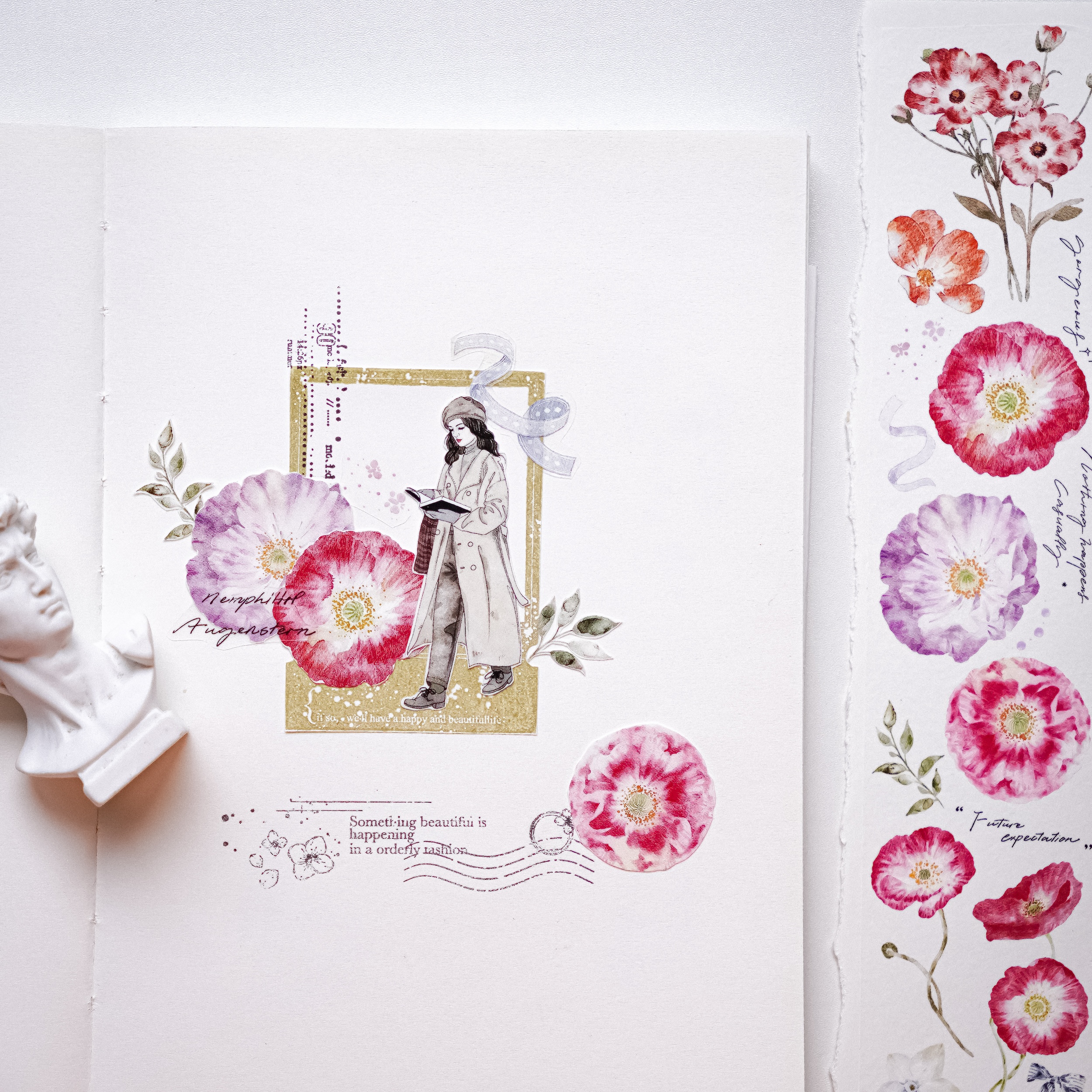 Yuanzi Studio Retro Girl Washi/Pet Tape