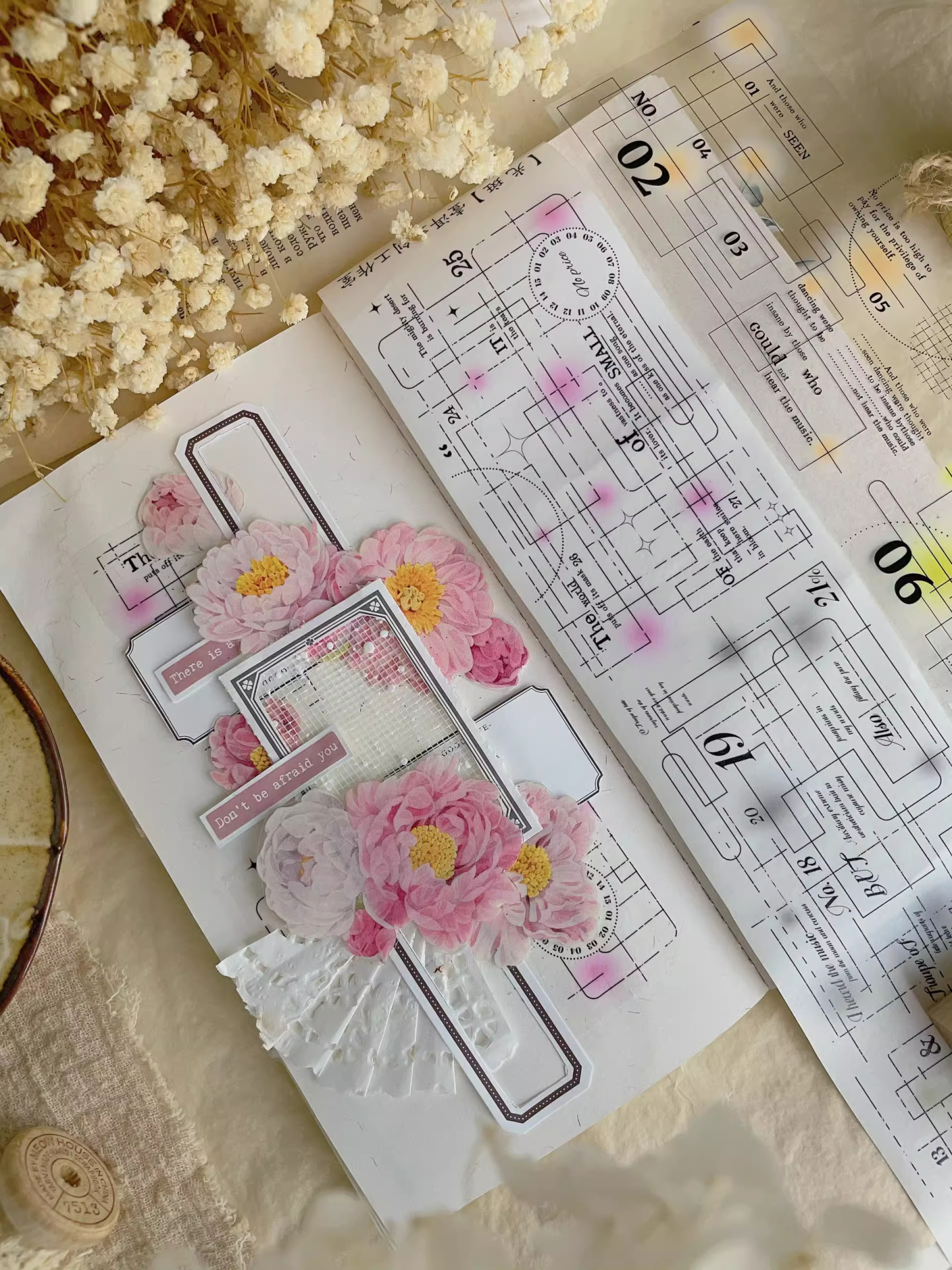YIER Studio Text Wireframe PET Washi tape 70mm*600cm