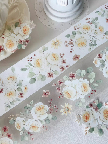 YIER Yellow rose themed PET tape 55mm*500cm