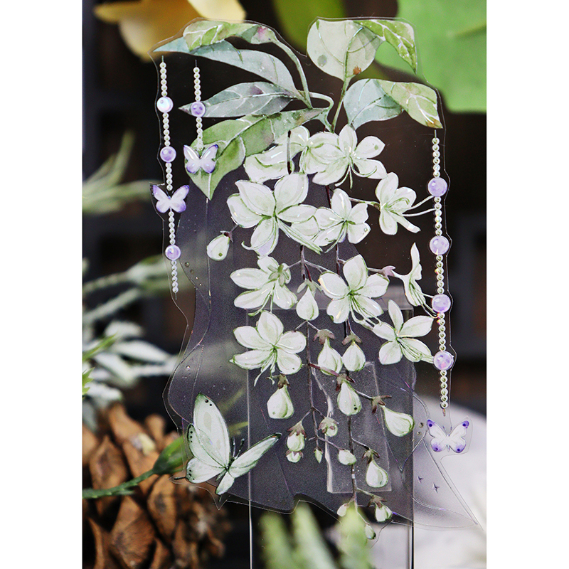 OKMT Studio 60mm/5M Green Flowers PET Tape