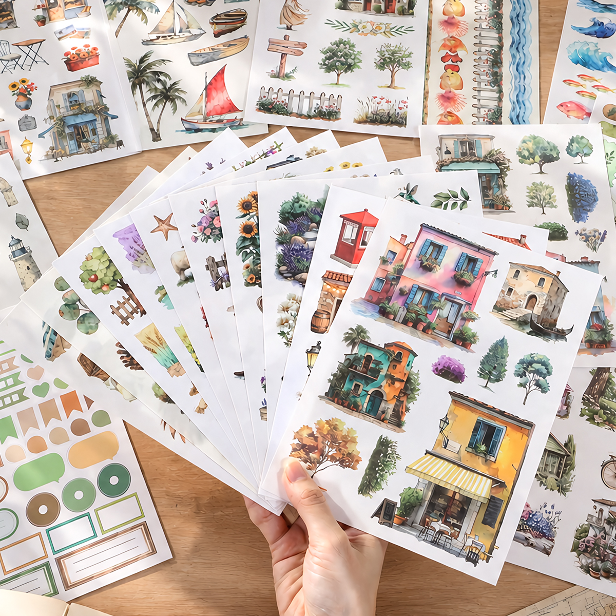 20Sheet/Pack Travel Elements PET Washi Sticker Book
