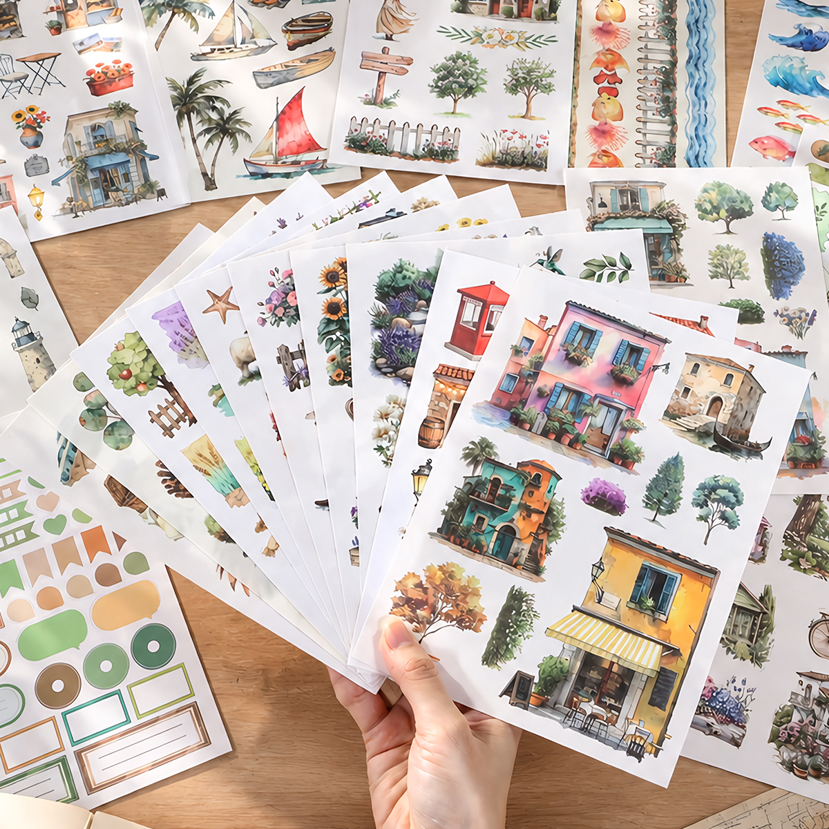 20Sheet/Pack Travel Elements PET Washi Sticker Book