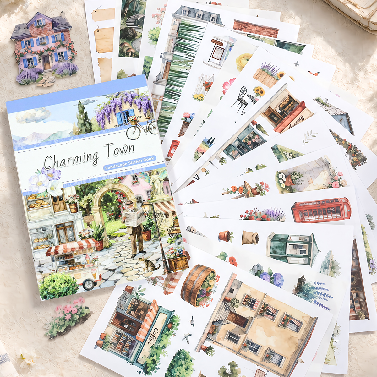 20Sheet/Pack Rural town Elements PET Washi Sticker Book