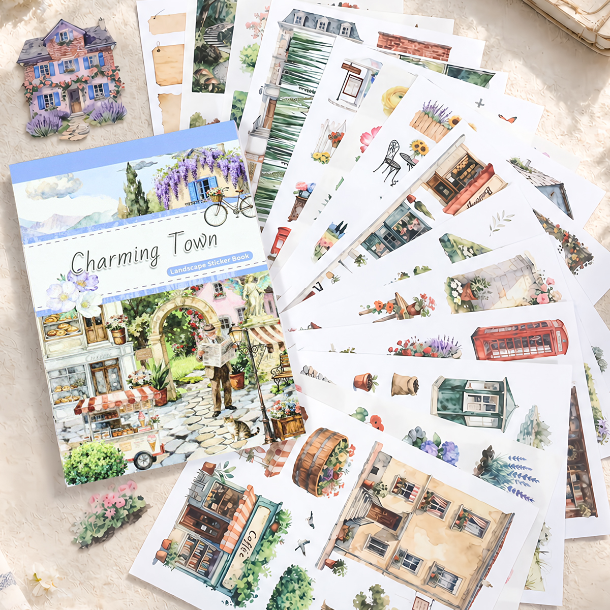20Sheet/Pack Rural town Elements PET Washi Sticker Book