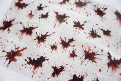 1 Loop Blood Droplets Gothic Dark Style PET Tape