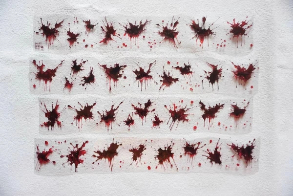 1 Loop Blood Droplets Gothic Dark Style PET Tape