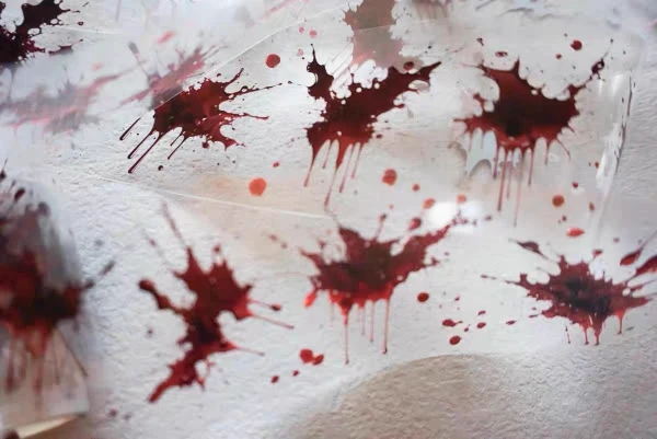 1 Loop Blood Droplets Gothic Dark Style PET Tape