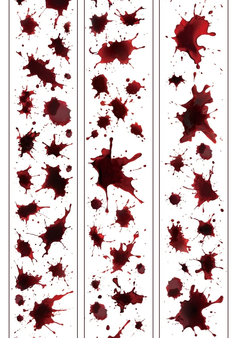 1 Loop Blood Droplets Gothic Dark Style PET Tape