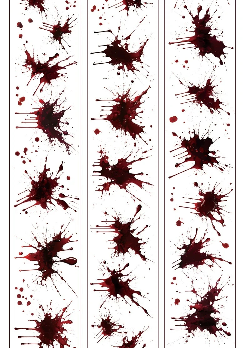1 Loop Blood Droplets Gothic Dark Style PET Tape
