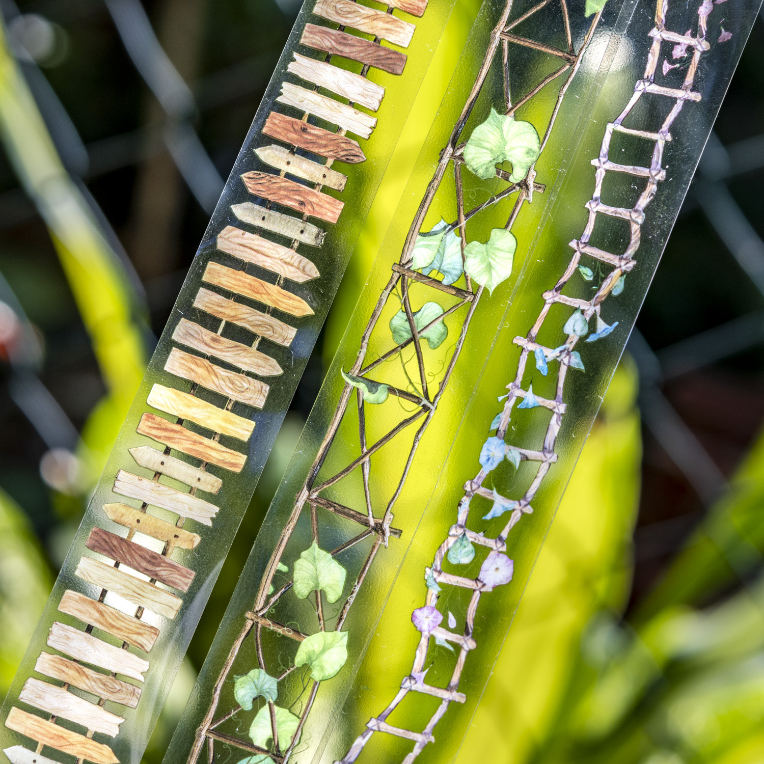 Garden path plant ladder theme PET background decoration tape 0.98 inch * 78.74 inch