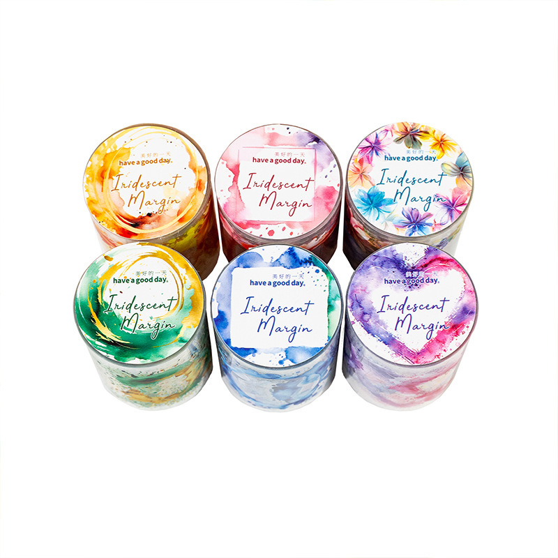 Watercolor framed theme on PET tape 1.97 * 78.74 inches