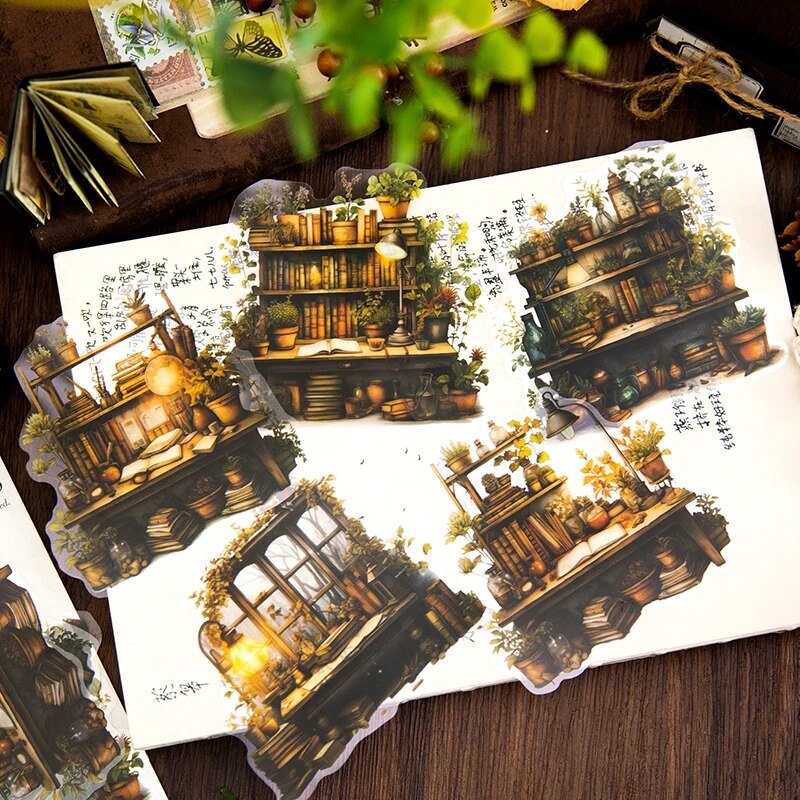 10pcs/lot Creative Vintage Corner Collage Card for Journal Scrapbooking