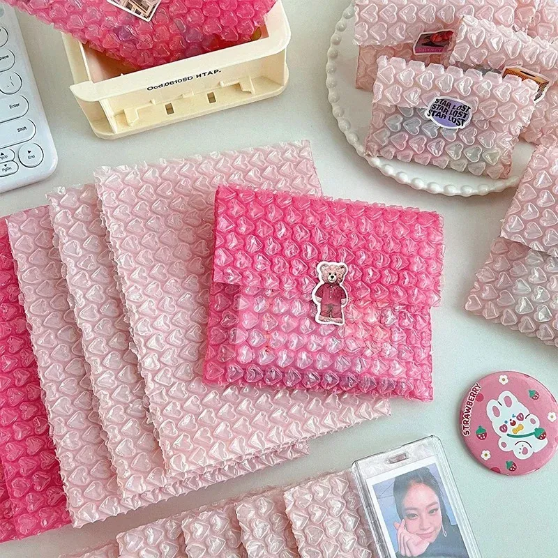 10PCS Pink Love Bubble Packaging Bags for Business Goods/Gifts/Envelopes/jewelry Package Bag