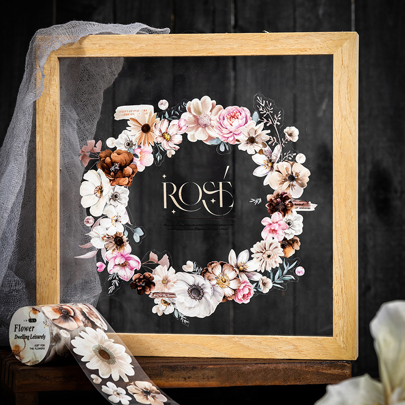 Floral themed PET tape 1.97*78.74 inches