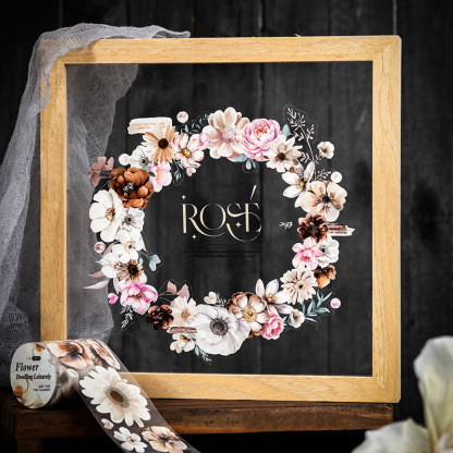 Floral themed PET tape 1.97*78.74 inches