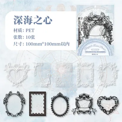 10 pcs/lot Vintage Lace Border Sticker Pack