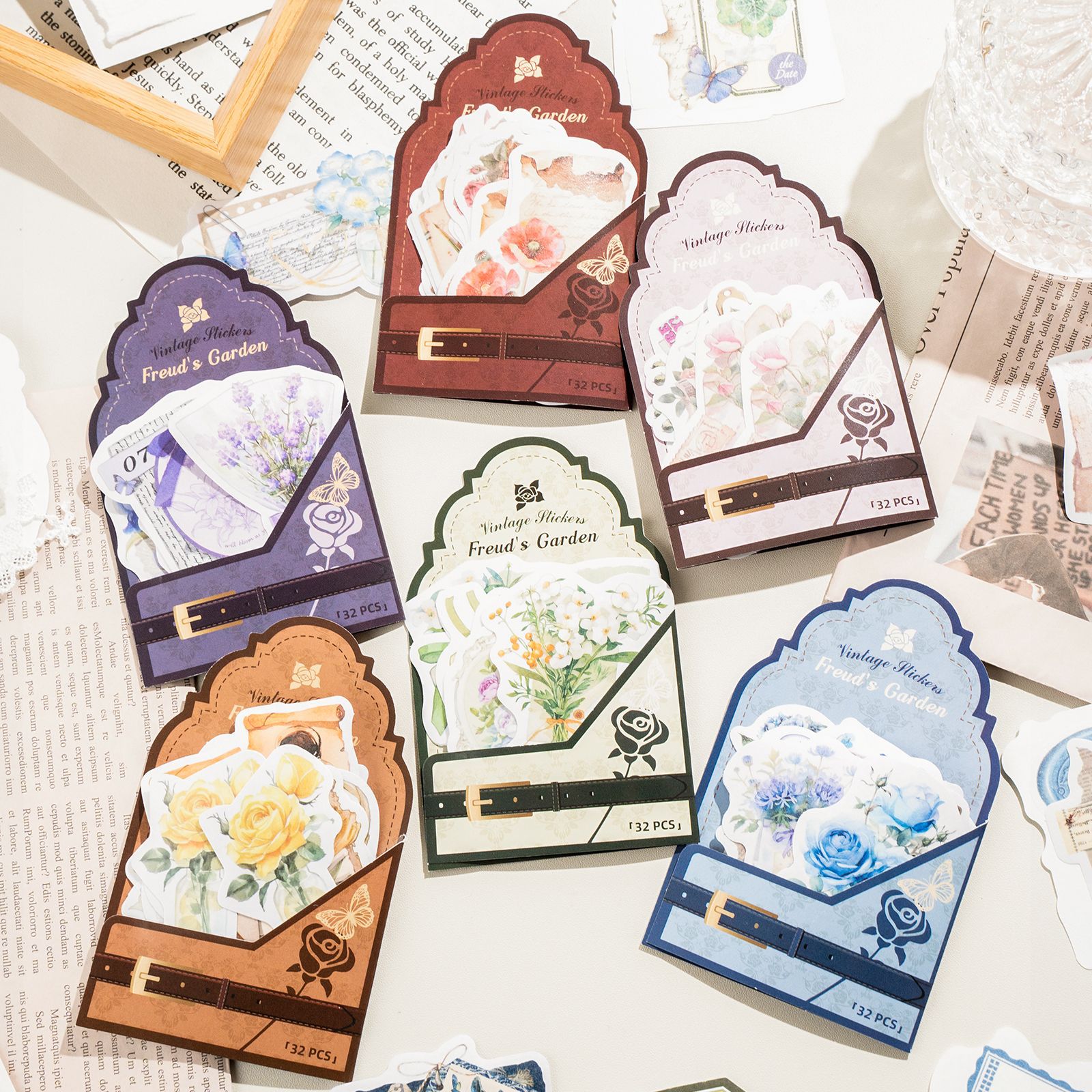 32Pcs/Pack Plants Flowers Washi Stickers