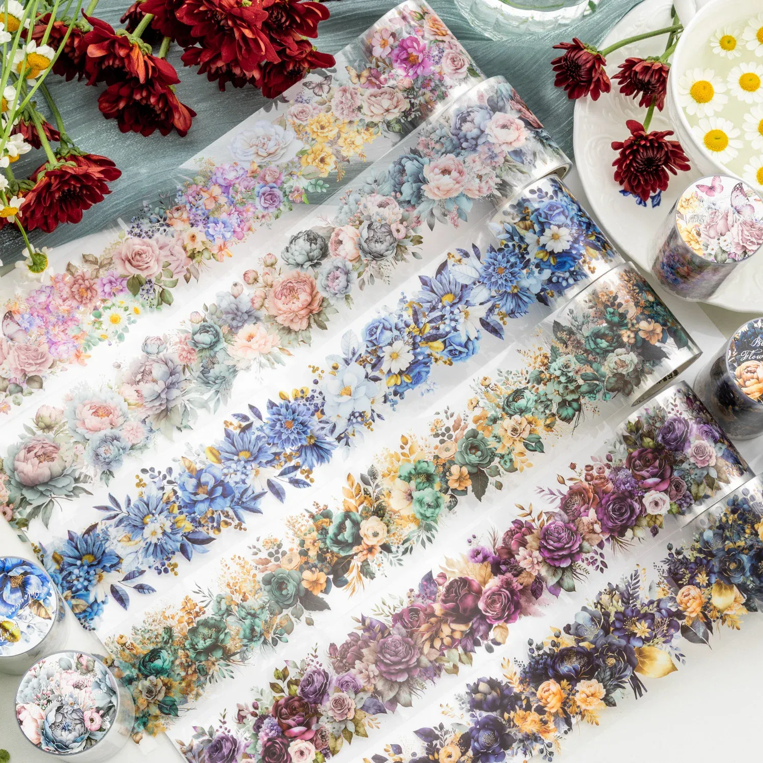 5x200cmFour Seasons Flower Theme PET Tape