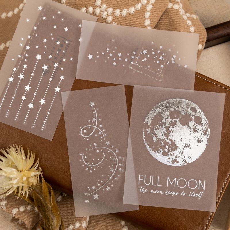 10pcs Tree Star & Moon Ribbon Stickers