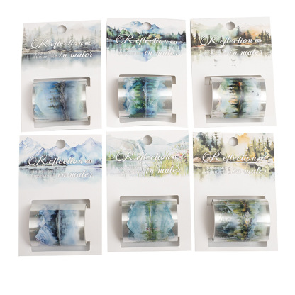 50mm*2M Water reflection Mountain scenery PET tape