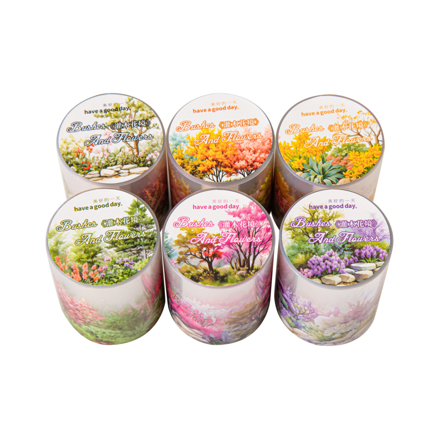 50mm*2M Garden Forest Flower Theme PET Tape