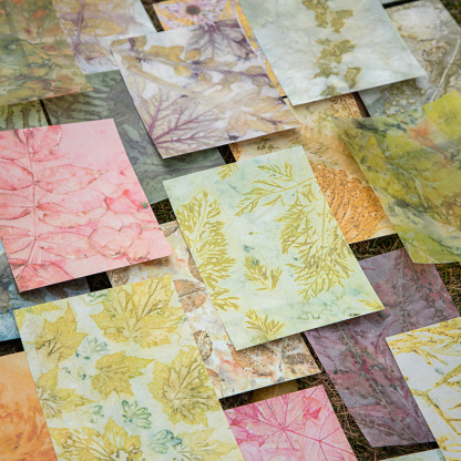 20Pcs Plant Theme Background Material Paper